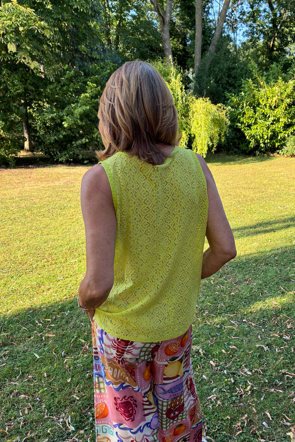 Sleeveless Linen Vest Top
