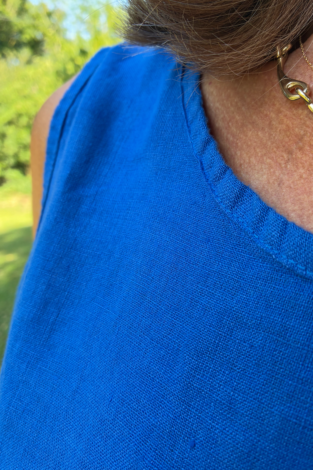 Sleeveless Linen Vest Top