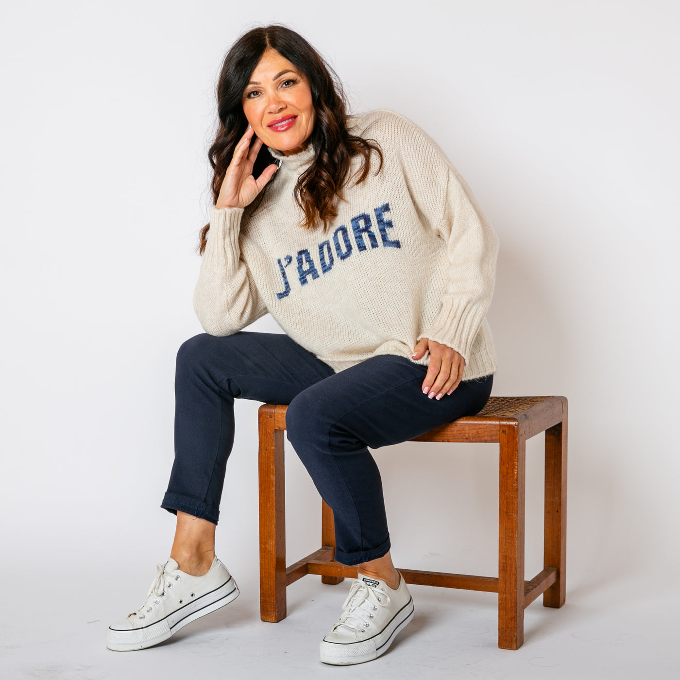 Slogan Wool Blend Jumper