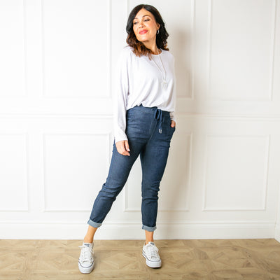 The Stretch Jeans which can be worn in so many ways and are easy to dress up or wear casually.