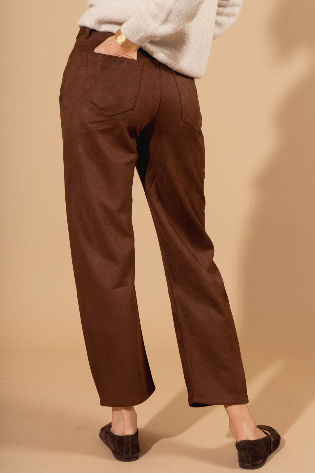 Suede Balloon Jeans