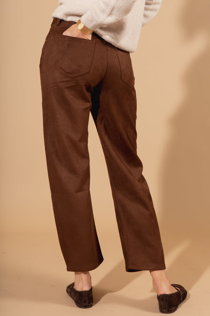 Suede Balloon Jeans