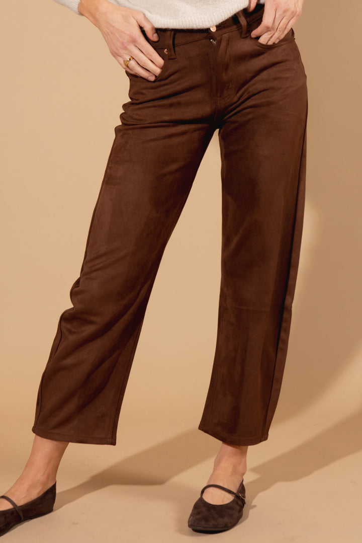 Suede Balloon Jeans
