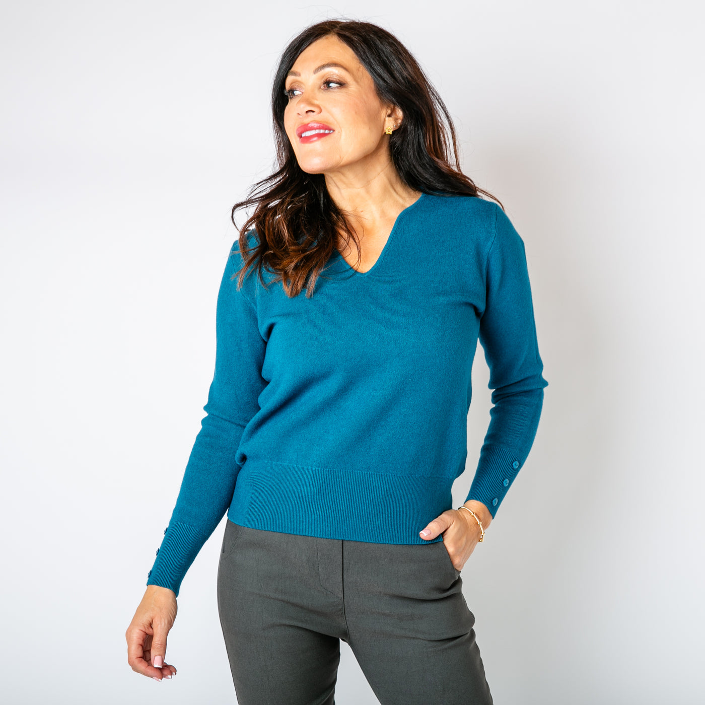 Sweetheart Neckline Jumper