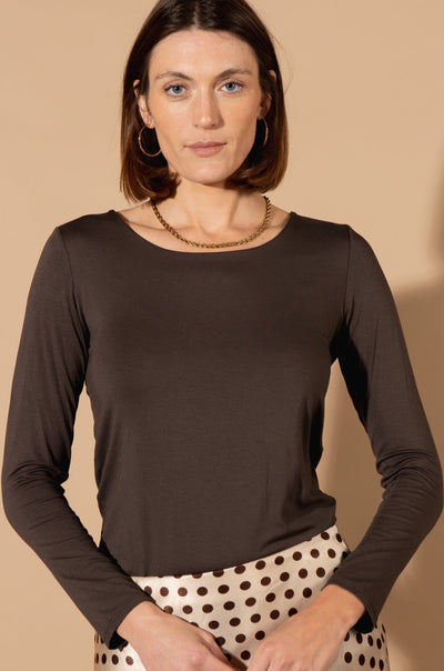Round Neck Long Sleeve Top