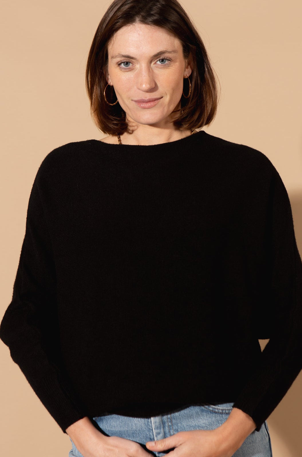 Round Neck Batwing Jumper