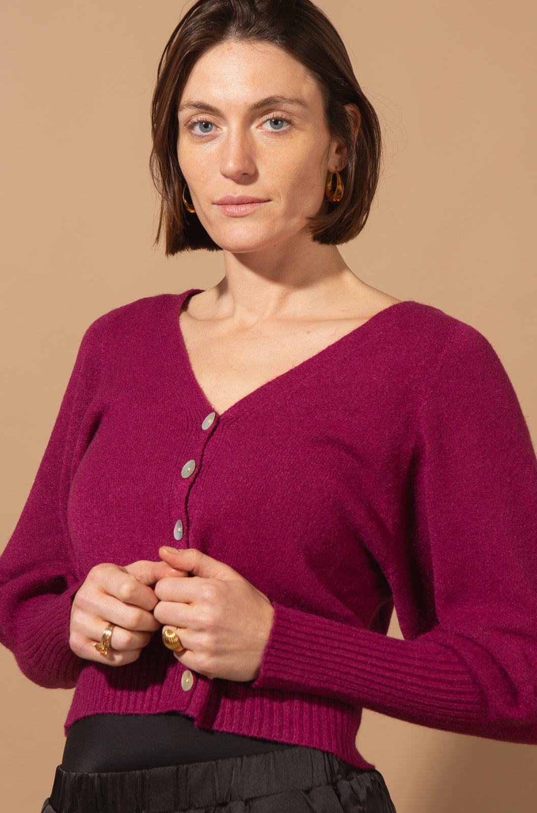 Puff Sleeve Cardigan