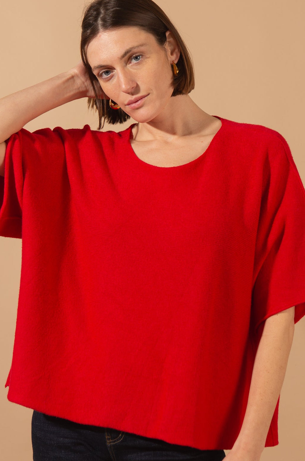 3/4 Sleeve Batwing Jumper