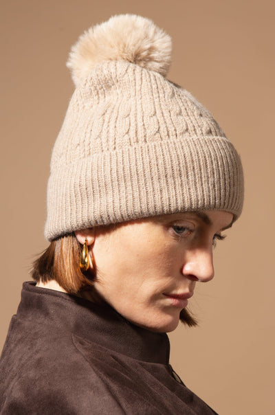 Maddie Cable Knit Bobble Hat