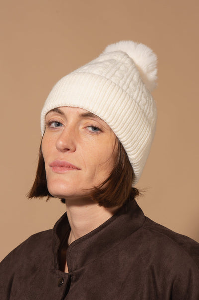 Maddie Cable Knit Bobble Hat