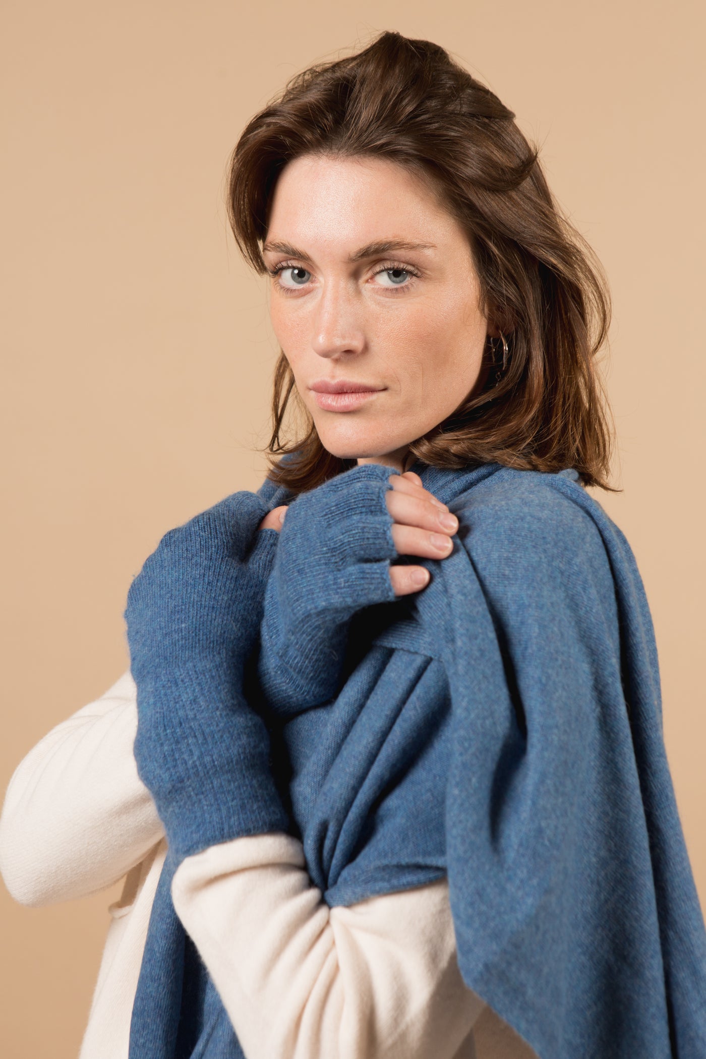 Eliza Cashmere-Mix Fingerless Gloves