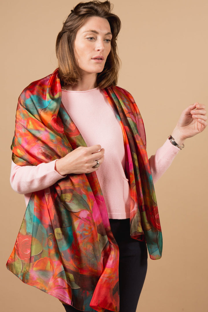 Vivid Botanica Silk Scarf