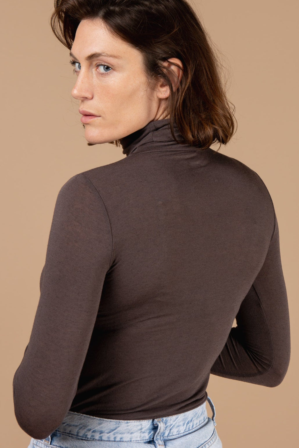 Cashmere-Mix Roll Neck Layering Top