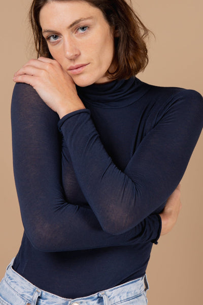 Cashmere-Mix Roll Neck Layering Top