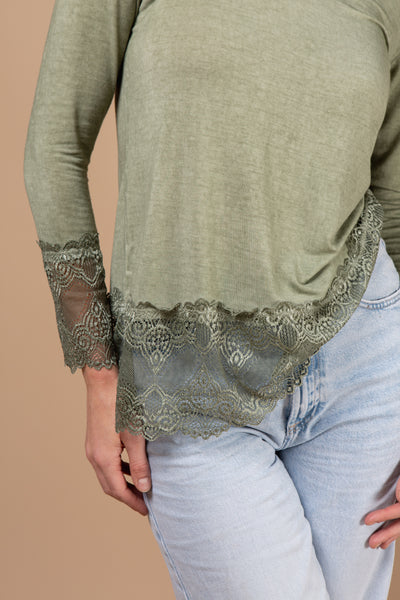 Lace Trim Top