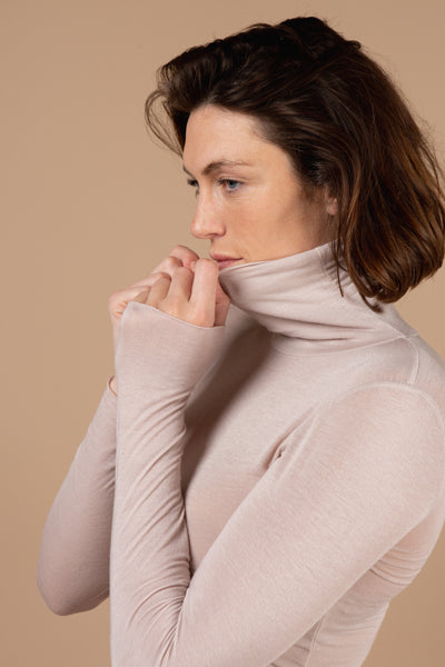 Cashmere-Mix Roll Neck Layering Top