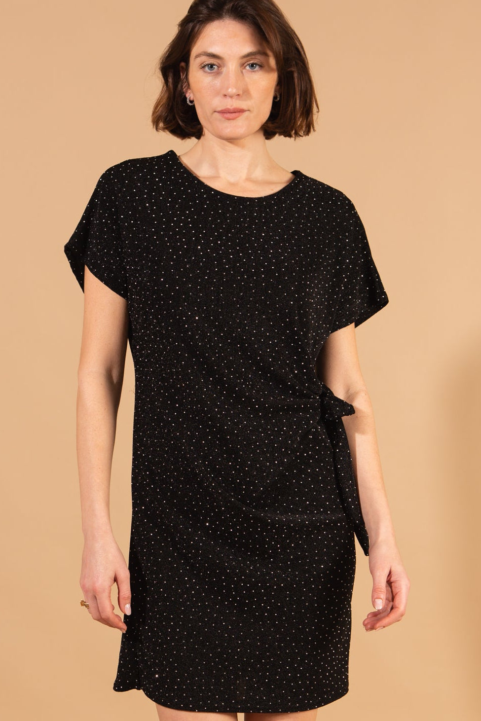 Tie front Shimmer Dress