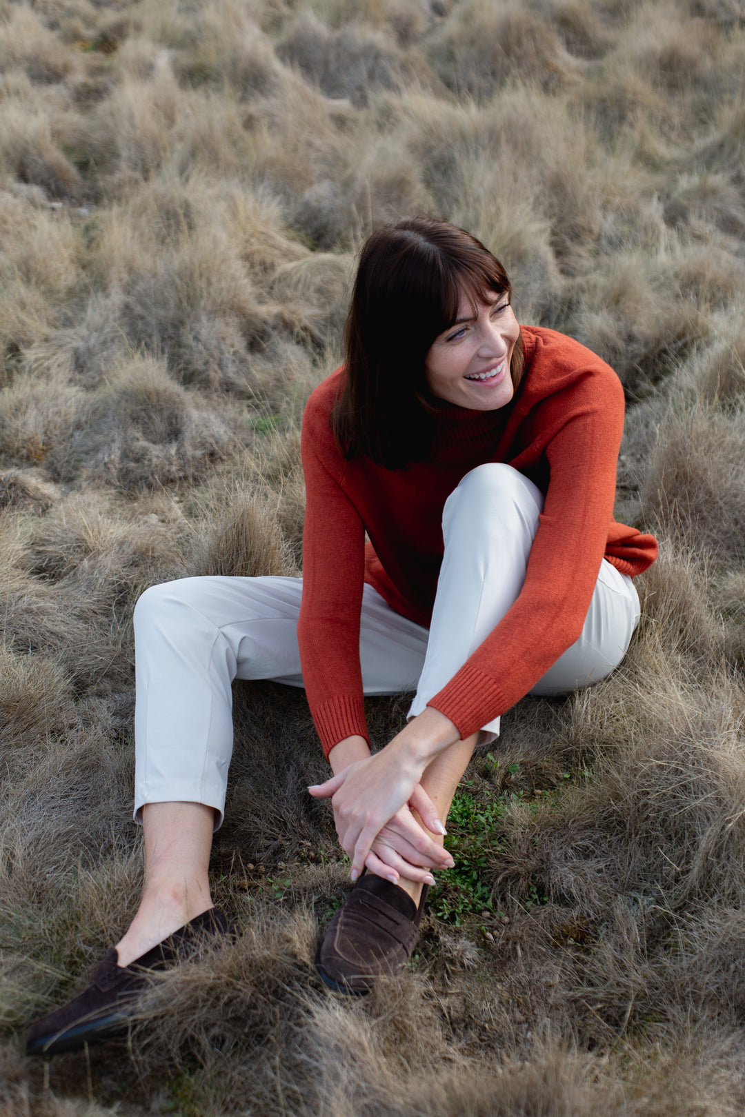 Two Pocket Roll Neck Jumper