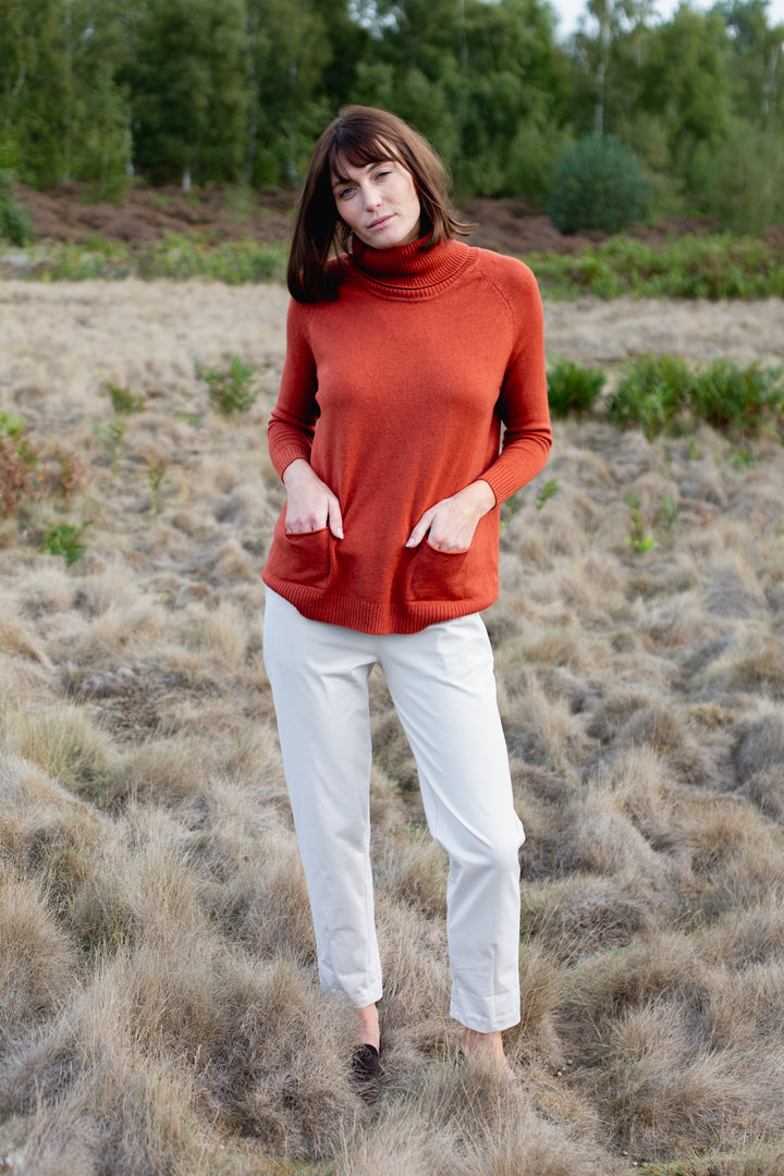 Two Pocket Roll Neck Jumper