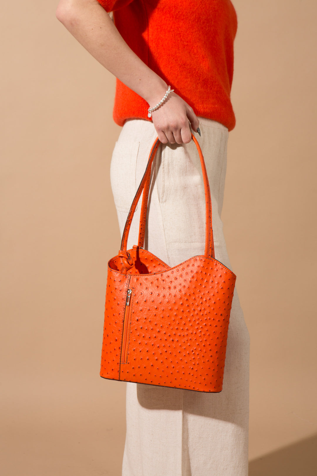 Haywood Ostrich Rucksack Bag