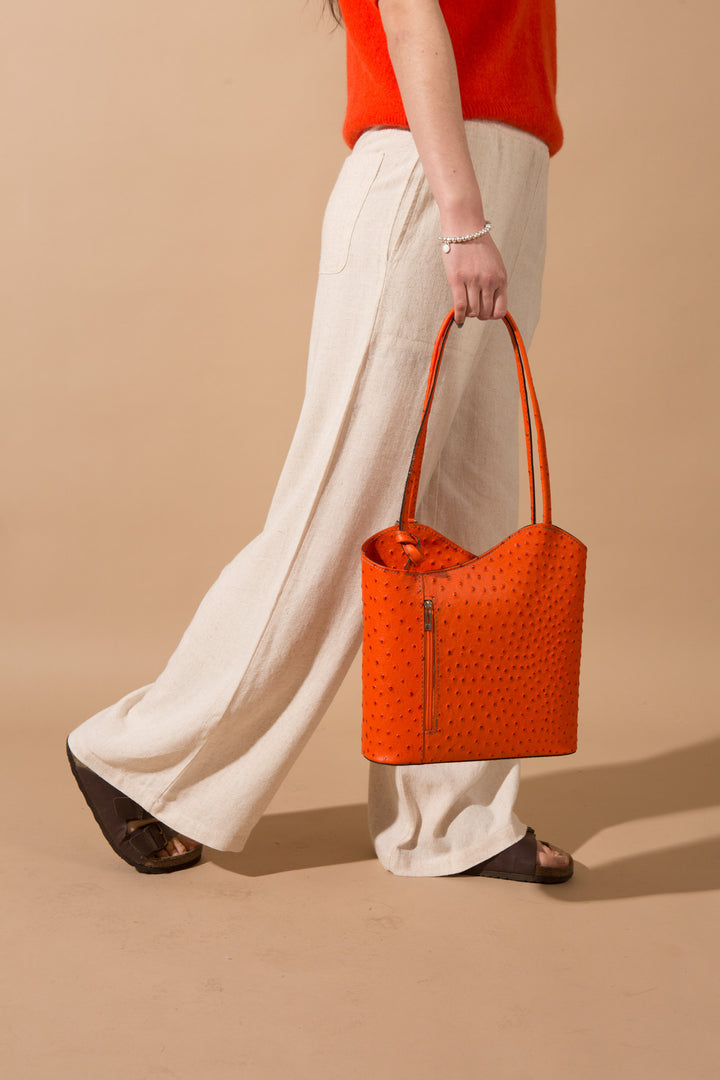 Haywood Ostrich Rucksack Bag