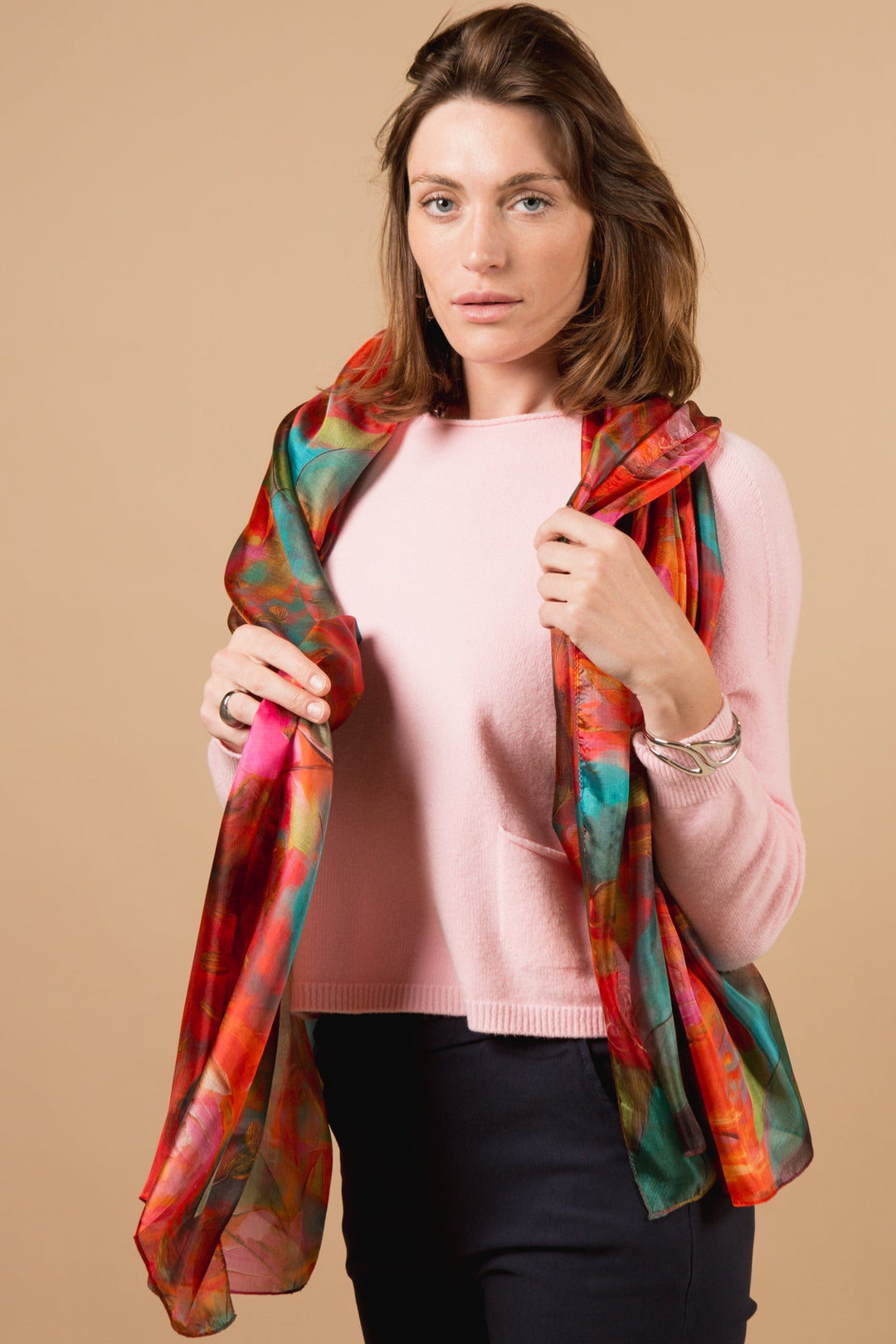 Vivid Botanica Silk Scarf