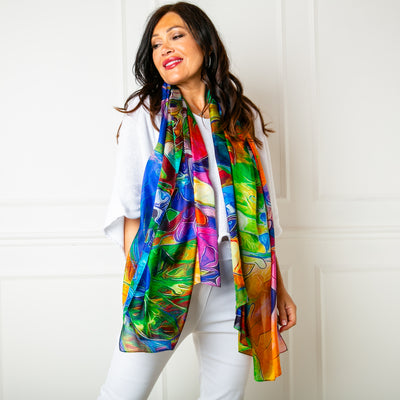 Water Lily Silk Scarf