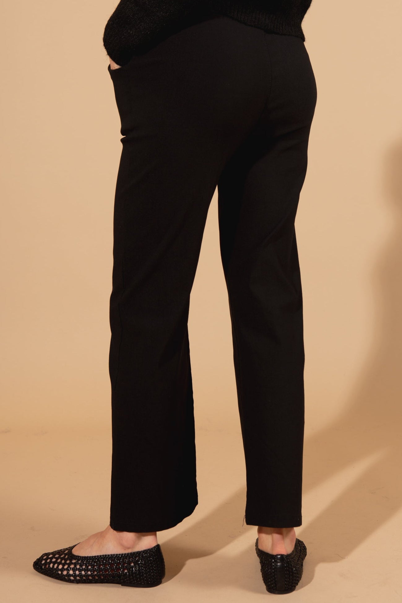 Wide Leg Stretch Trousers