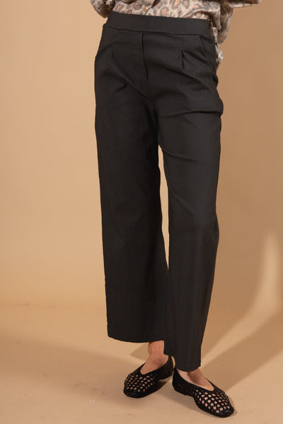 Wide Leg Stretch Trousers