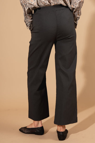 Wide Leg Stretch Trousers