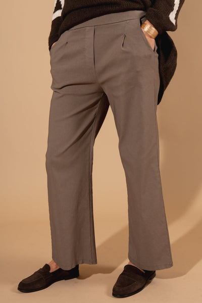 Wide Leg Stretch Trousers