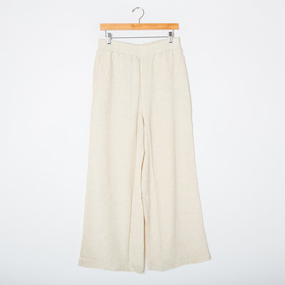 Wide Leg Linen Blend Trousers