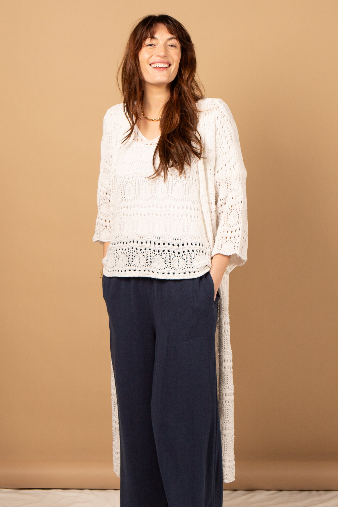 Crochet Long Cardigan