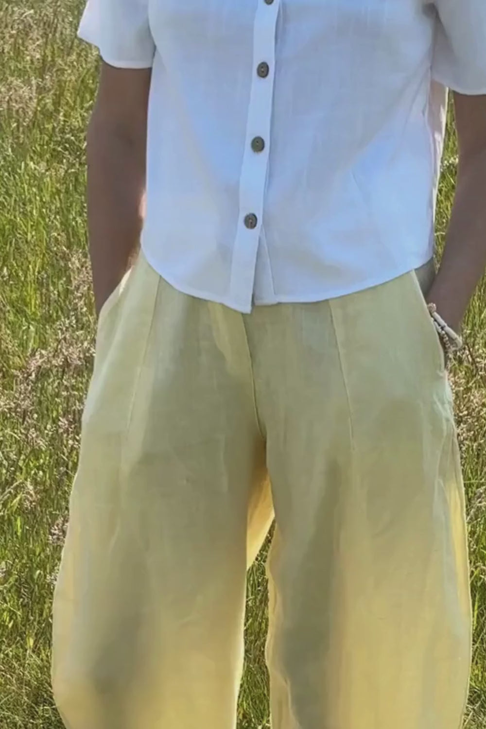 Linen Mix Short Sleeve Boxy Shirt