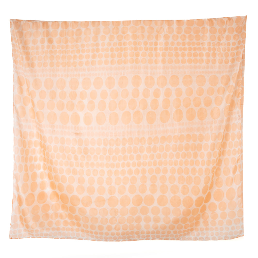 The Coral Spot Silk Scarf made from 100% luxuriously soft silk