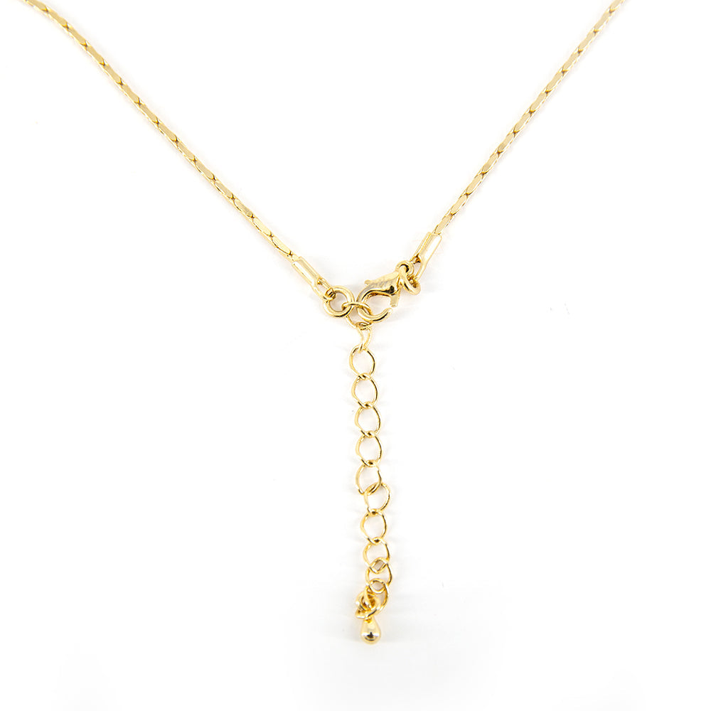 Debbie-Necklace-Gold-Curve-Disk-Pendant-Unique-Womens-Jewellery-Flat-Link-Chain