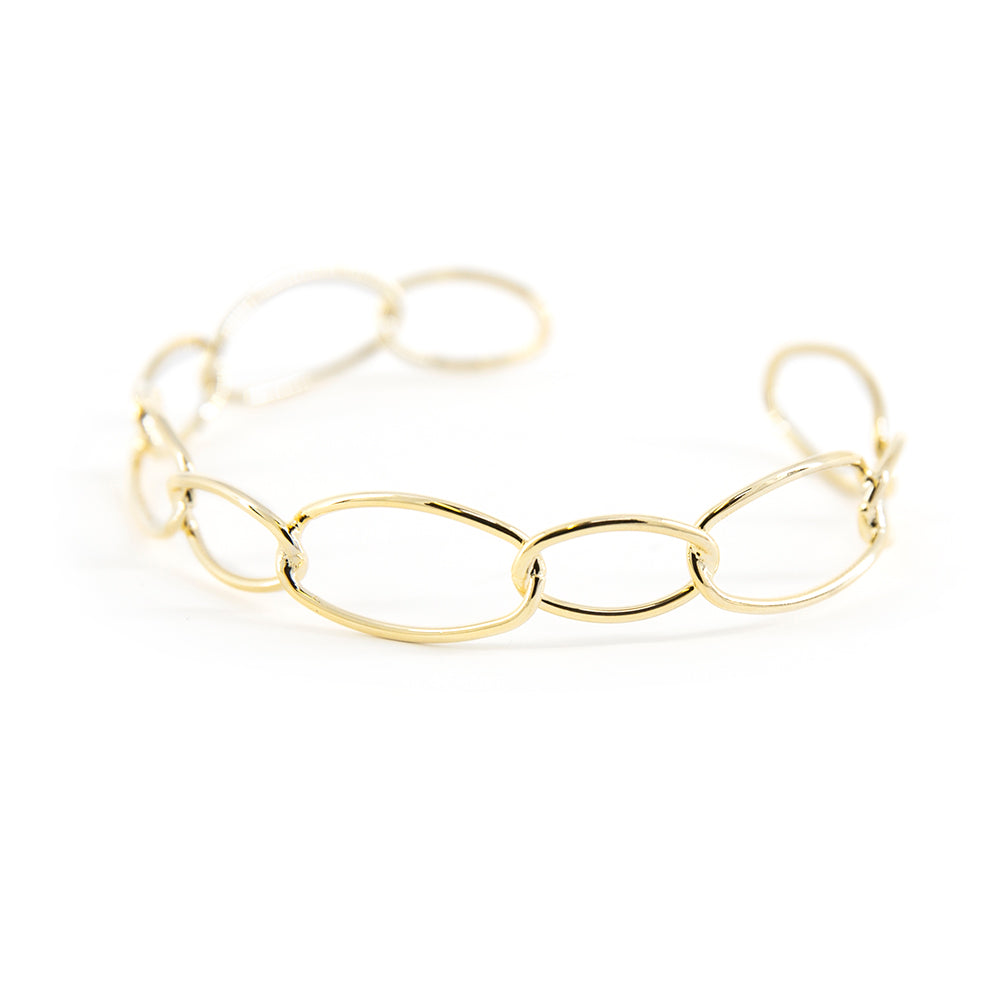 Debra-Bangle-Bracelet-Oval-Link-Detail-Metal-Bracelet-Chunky-Jewellery-Gold-Plated