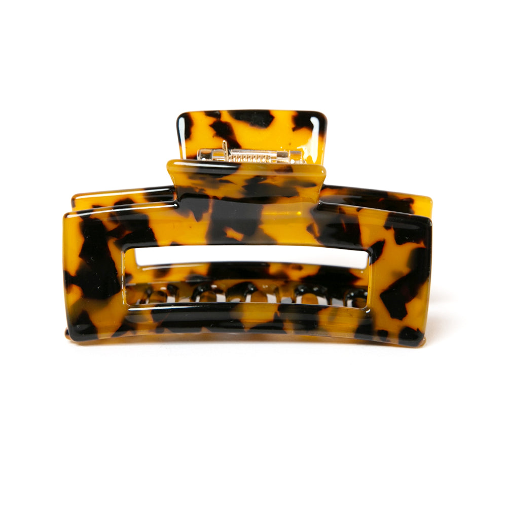 Hair claw black tortoiseshell, resin hair clip, women&