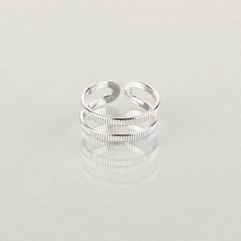 Lana-Ring-Silver-Plated-Double-Band-Striped-Detail-Elegant-Stacking-Jewellery-Adjustable