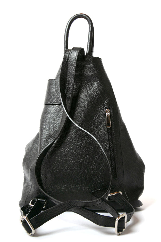 Black backpack womens leather best sale