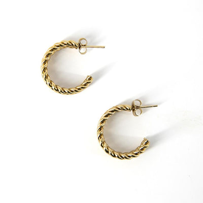 Laurie-womens-medium-hoop-earrings-twisted-metal-detail-jewellery-gold