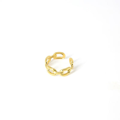 Ottilie-womens-adjustable-ring-interlocking-chunky-chain-detail-gold-jewellery