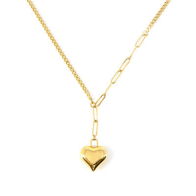 Rhia-large-link-short-chain-feature-womens-necklace-gold-heart-drop-pendant-detail-gold-necklace
