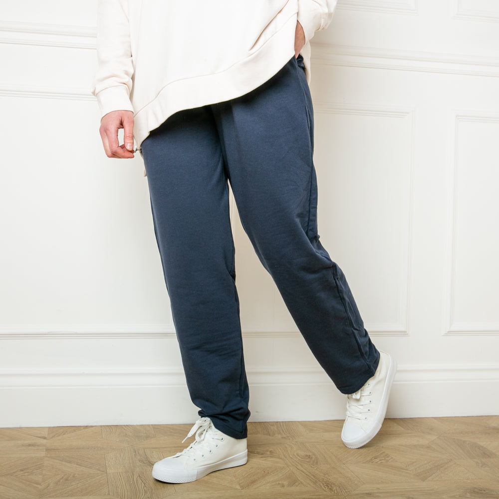 Tilley and Grace Joggers in Navy Blue with the relaxed loungewear fit 