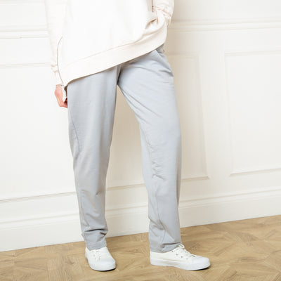 Tilley and Grace Joggers in Silver Grey with convenient side pockets